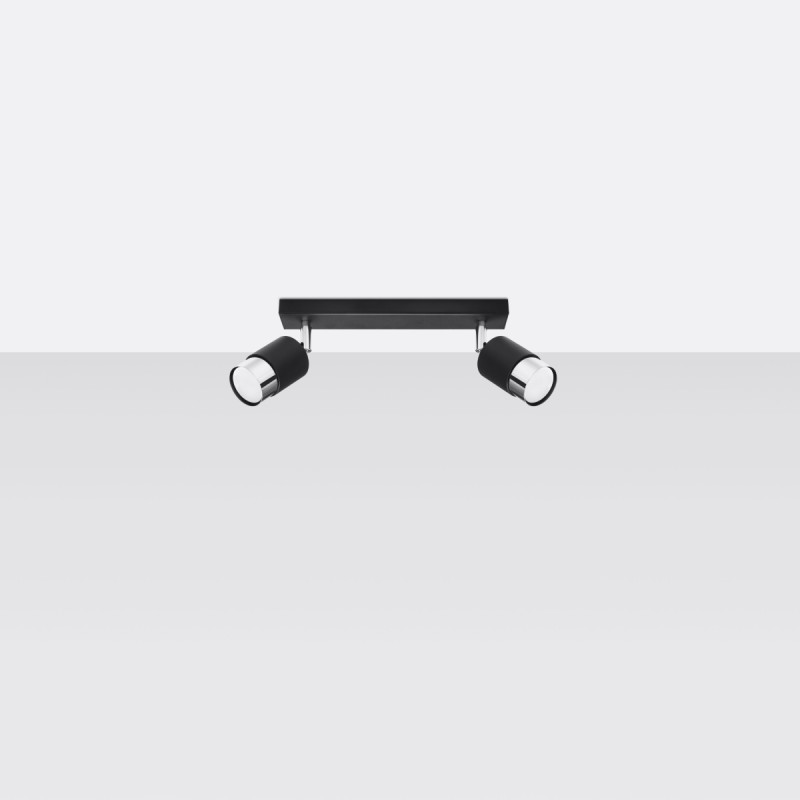 Sollux stropné svietidlo NERO 2 black/chrome SL.1065