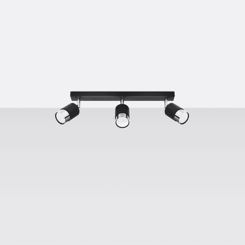Sollux stropné svietidlo NERO 3 black/chrome SL.1066