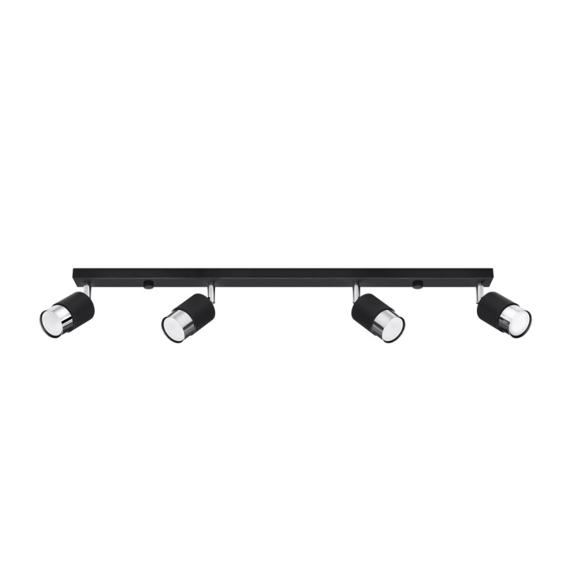 Sollux stropné svietidlo NERO 4 black/chrome SL.1067