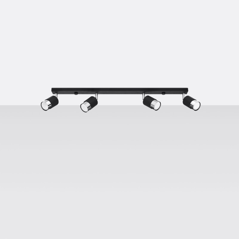 Sollux stropné svietidlo NERO 4 black/chrome SL.1067