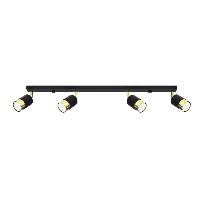 Sollux stropné svietidlo NERO 4 black/golden SL.1072