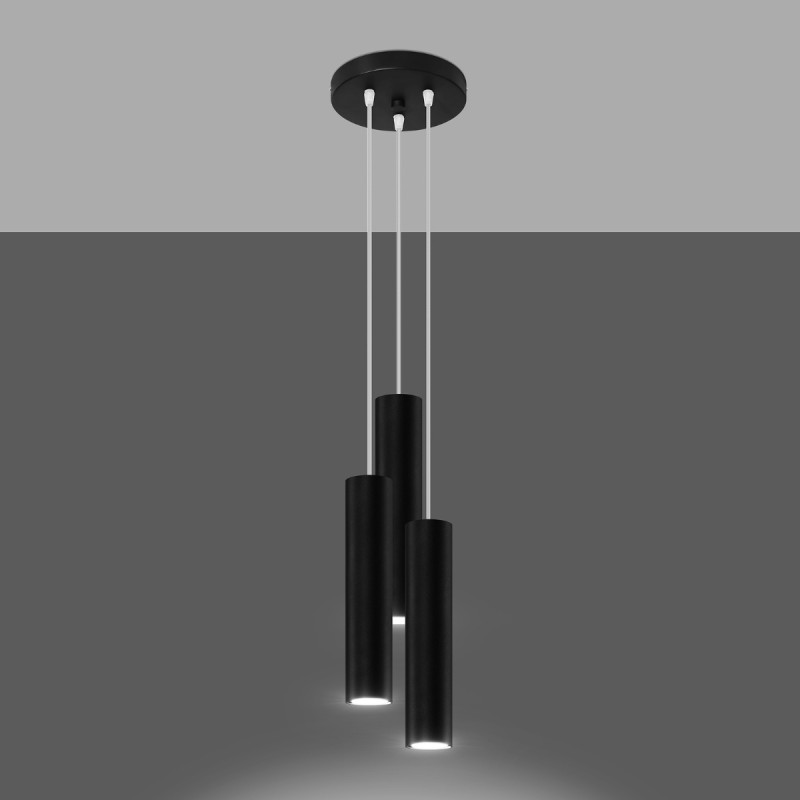 Sollux závesné svietidlo LAGOS 3P black SL.1079