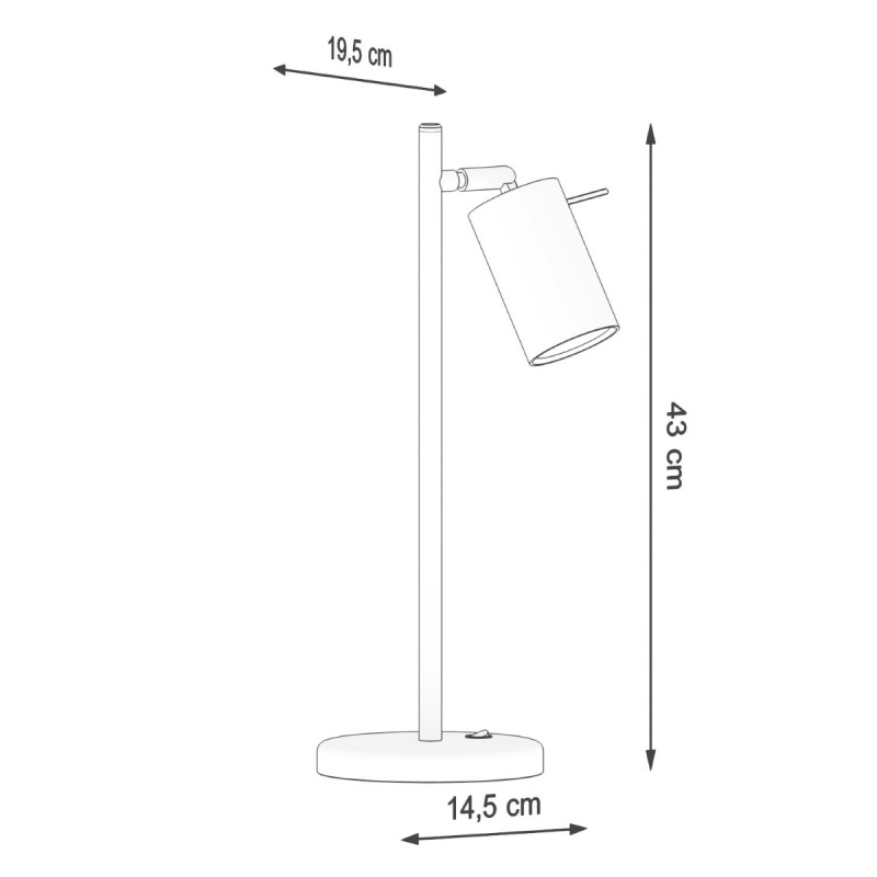 Sollux Stolná lampa RING biela
