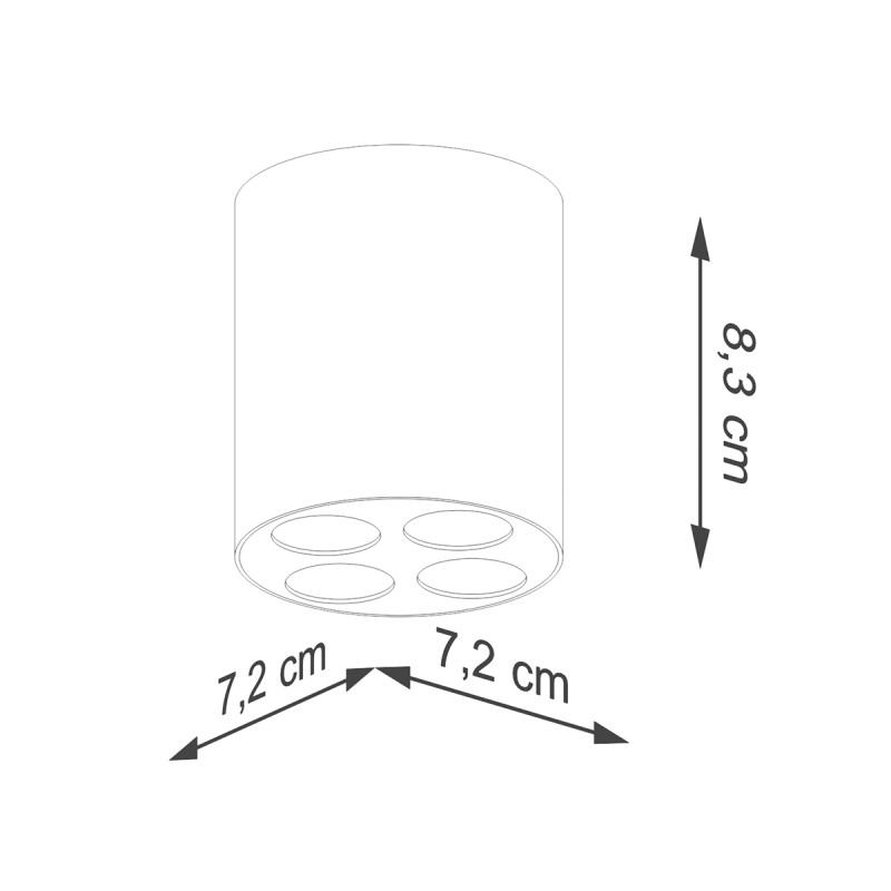 Sollux Stropné svietidlo ZOE white LED