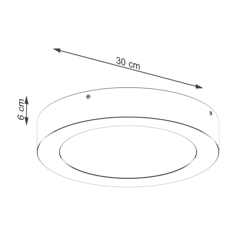 Sollux Stropné svietidlo ONYX 30 biela LED 3000K