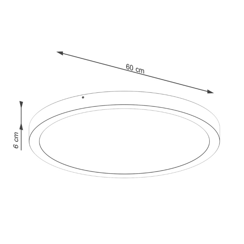 Sollux Stropné svietidlo ONYX 60 biela LED 3000K