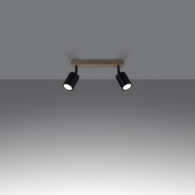 Sollux Stropné svietidlo VERDO 2 čierne