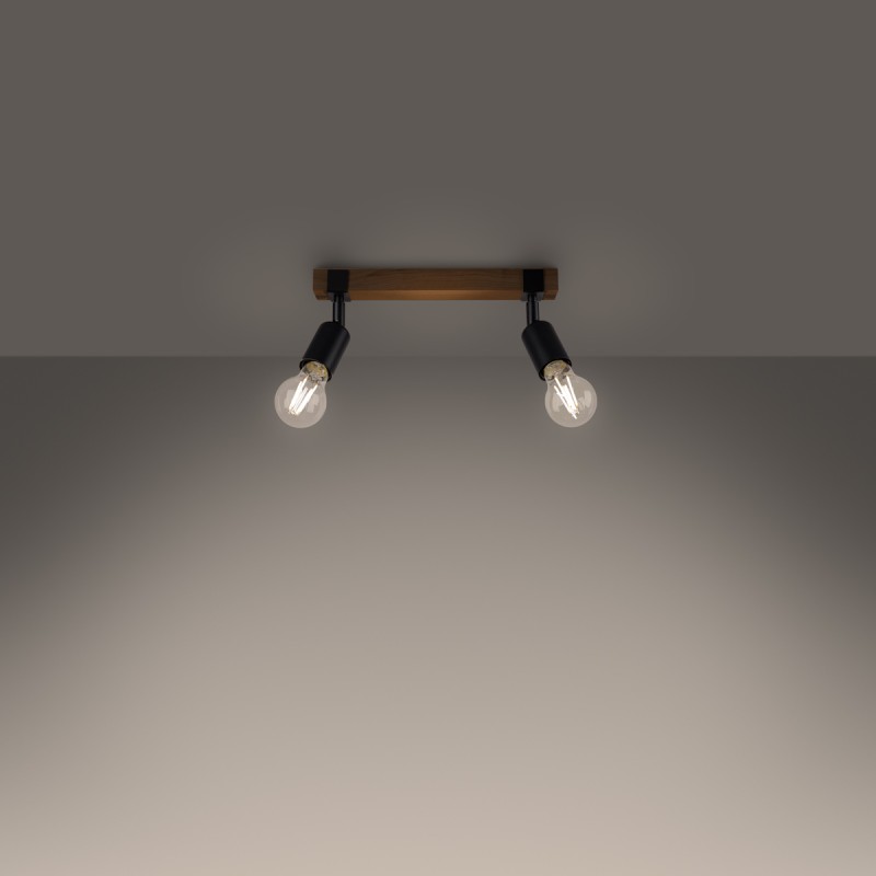 Sollux Stropné svietidlo ZUCA 2 čierne