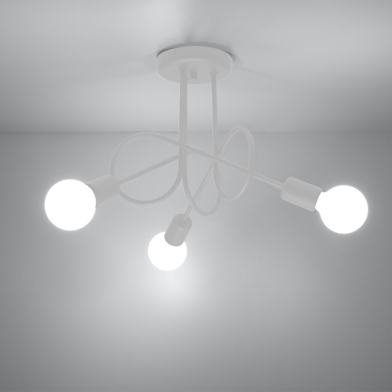 Sollux Luster LOOP 3 biely