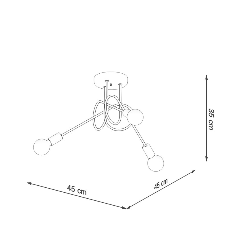 Sollux Luster LOOP 3 biely