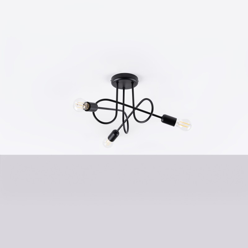 Sollux Luster LOOP 3 čierny