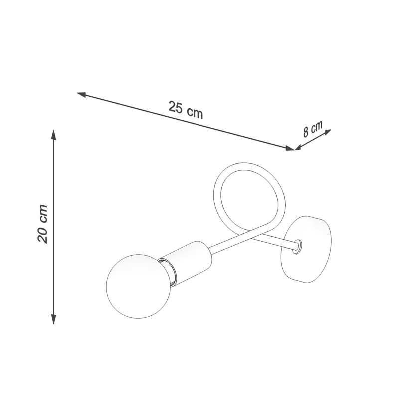 Sollux Nástenné svietidlo LOOP lesklé zlaté