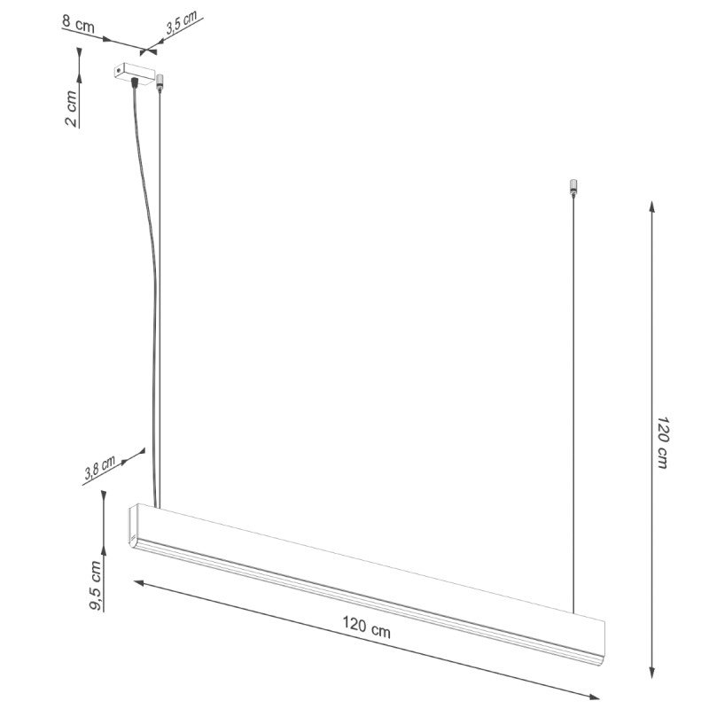 Sollux Hängeleuchte LYKKE 120 LED 3000K