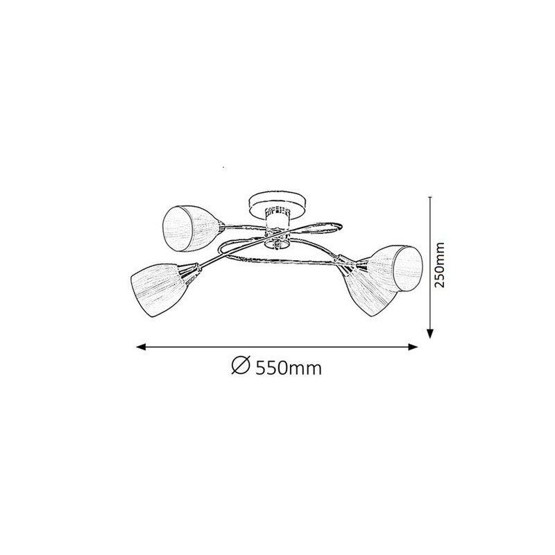 Rabalux stropné svietidlo Amy 2598 