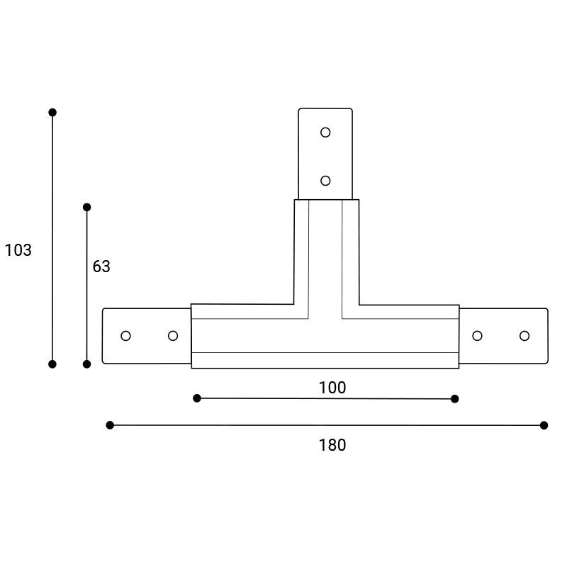 LED2 MAG T-CONNECTOR, W DALI 6491001