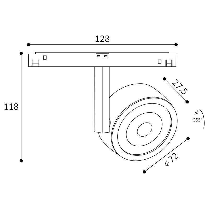 LED2 MAXO MINI, W 8W 3000K 6490231