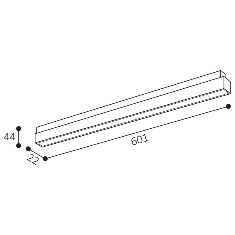 LED2 MAGLINE II 60, W DALI DIM 24W 3000K 6481131D