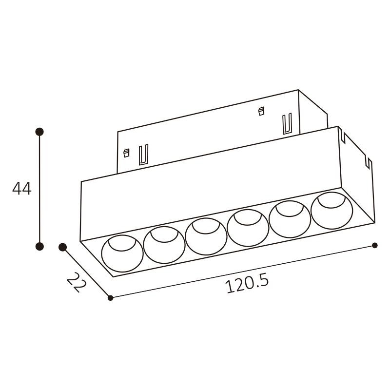 LED2 MAGLASER II 12, W DALI DIM 6W 3000K 6480831D