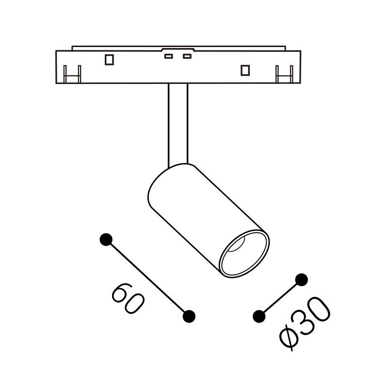 LED2 MAGO II XS, W 3W 3000K 6094331