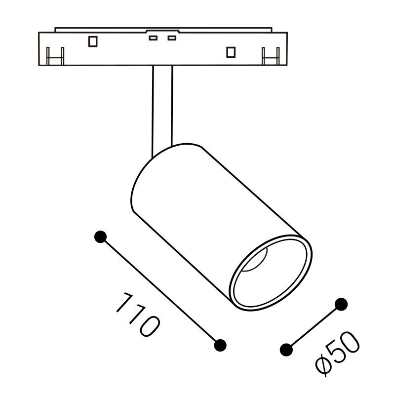 LED2 MAGO II M, W DALI DIM 10W 3000K 6094131D