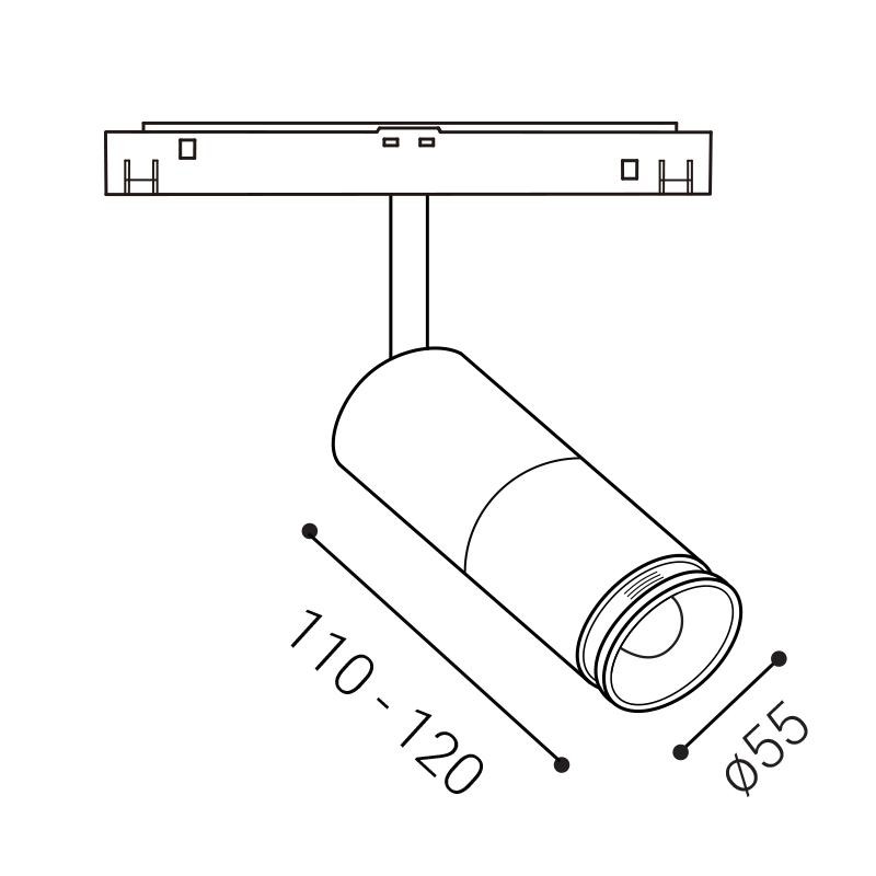 LED2 MAGO ZOOM, W DALI DIM 10W 3000K 6092231D