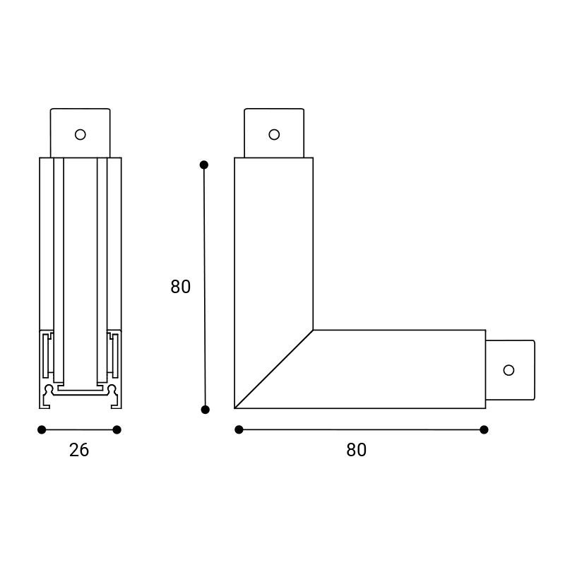 LED2 MAG LOW CORNER-H, W DALI 6499701