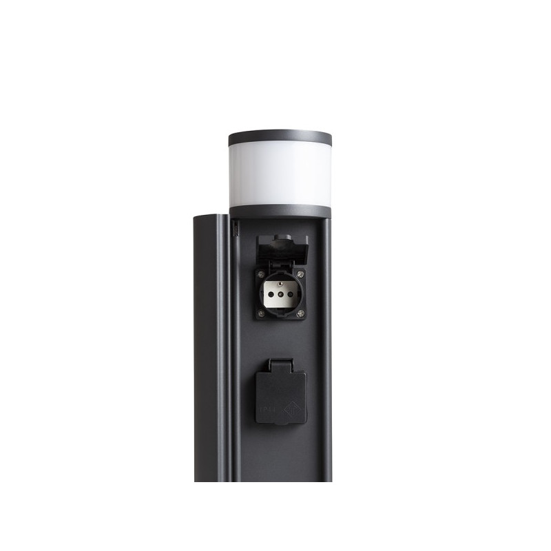 RENDL JEAN 50 stojanová so zásuvkami antracitová  230V LED G9 5W IP54 R14173