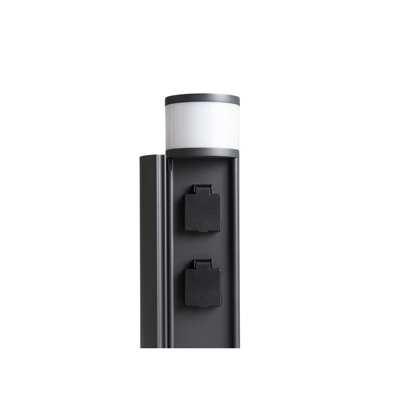 RENDL JEAN 50 stojanová so zásuvkami antracitová  230V LED G9 5W IP54 R14173