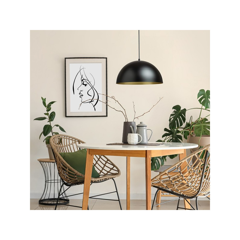 RENDL GLADYS 40 závesná čierna/zlatá 230V LED E27 30W R14114