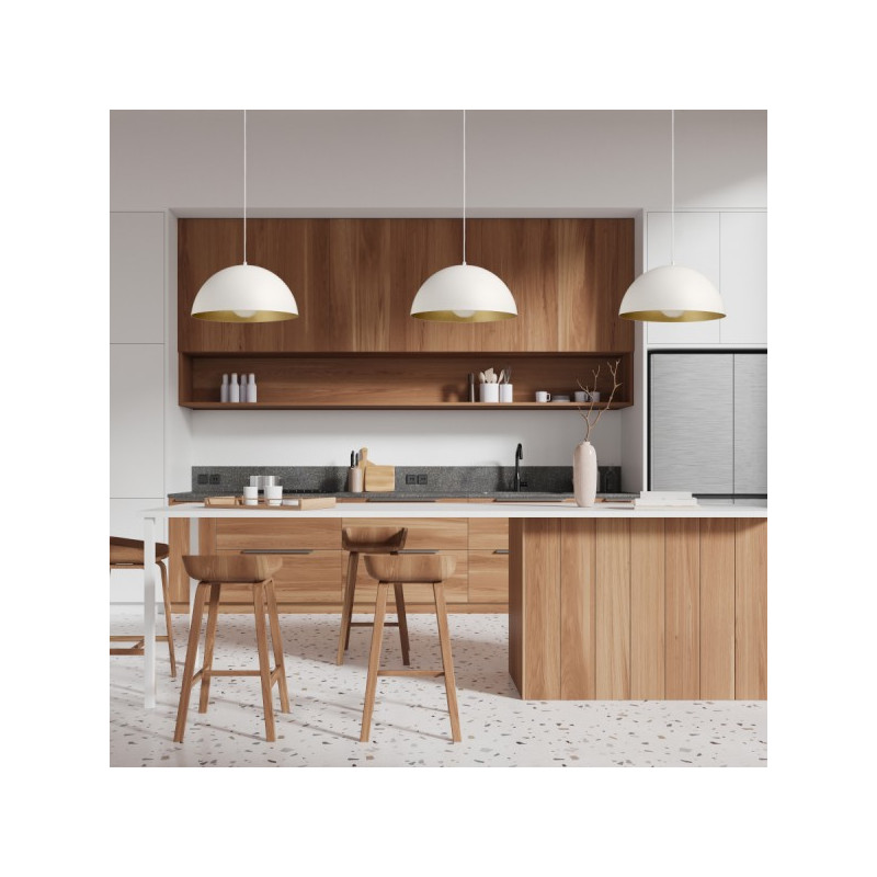 RENDL GLADYS 40 závesná biela/zlatá 230V LED E27 30W R14112