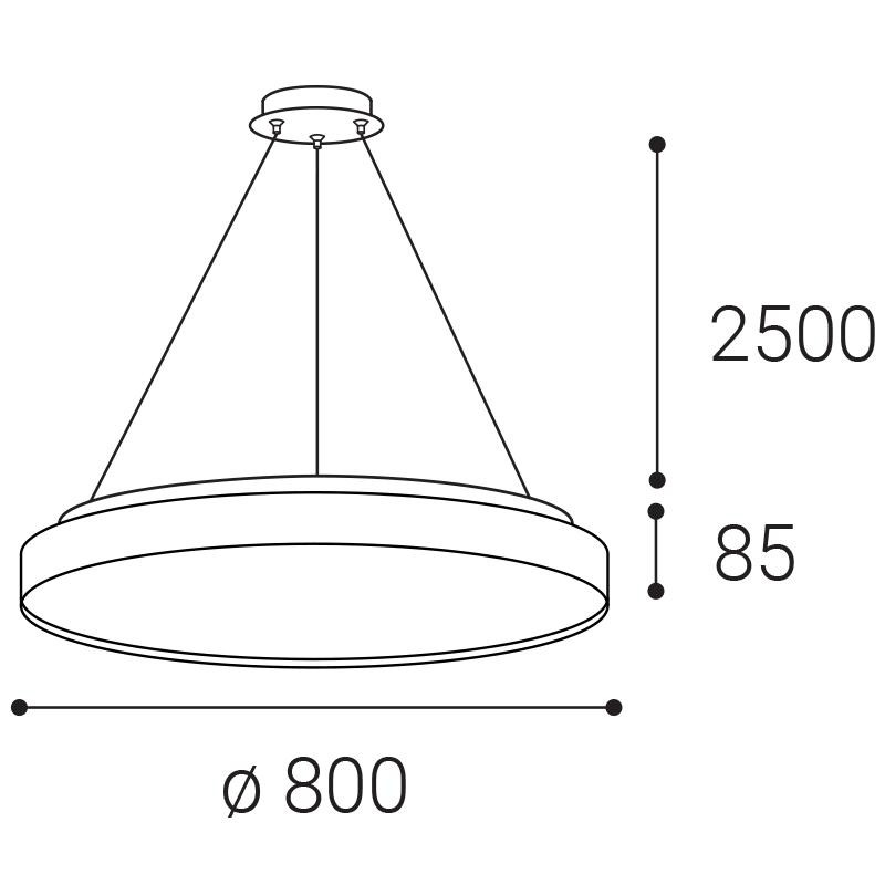 LED2 TORO 80 P/N-Z, B DALI/PUSH DIM 80+12W 3000K/4000K 3276053D