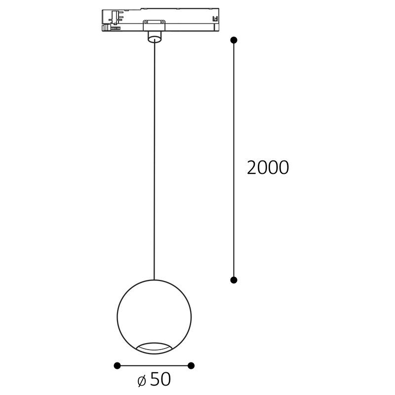 LED2 TRACK OCCO, B DALI/PUSH DIM 6W 4000K 7490343D