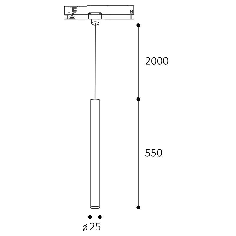 LED2 TRACK MIKY SLIM 55, B DALI/PUSH DIM 6W 3000K 7490533D