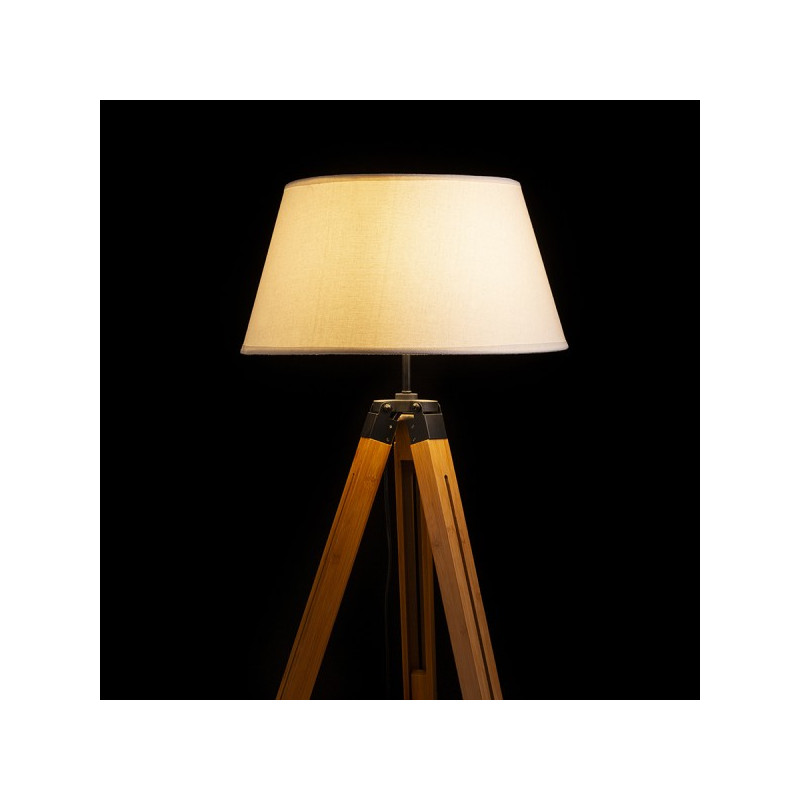 RENDL ALVIS/AMBITUS 46 stojanová biela bambus/čierna 230V LED E27 15W R14500