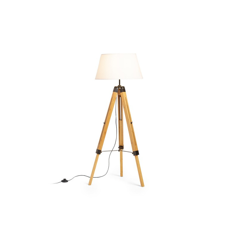 RENDL ALVIS/AMBITUS 46 stojanová biela bambus/čierna 230V LED E27 15W R14500