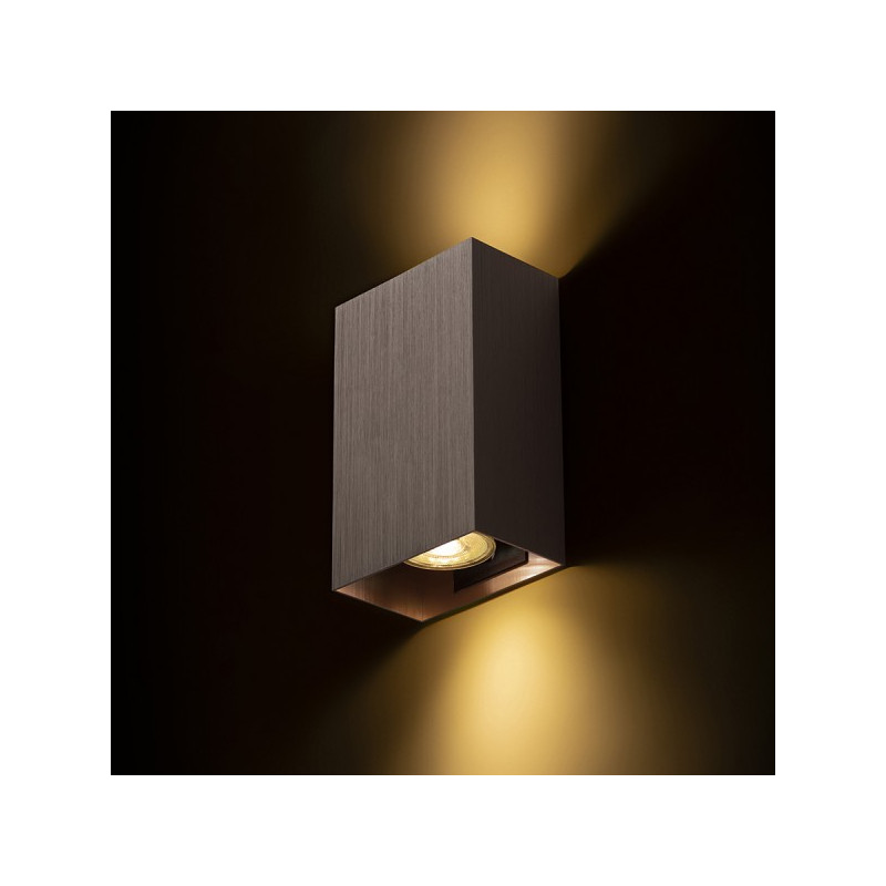 RENDL CAPRI RC nástenná  česaný bronz 230V LED GU10 2x9W R14418