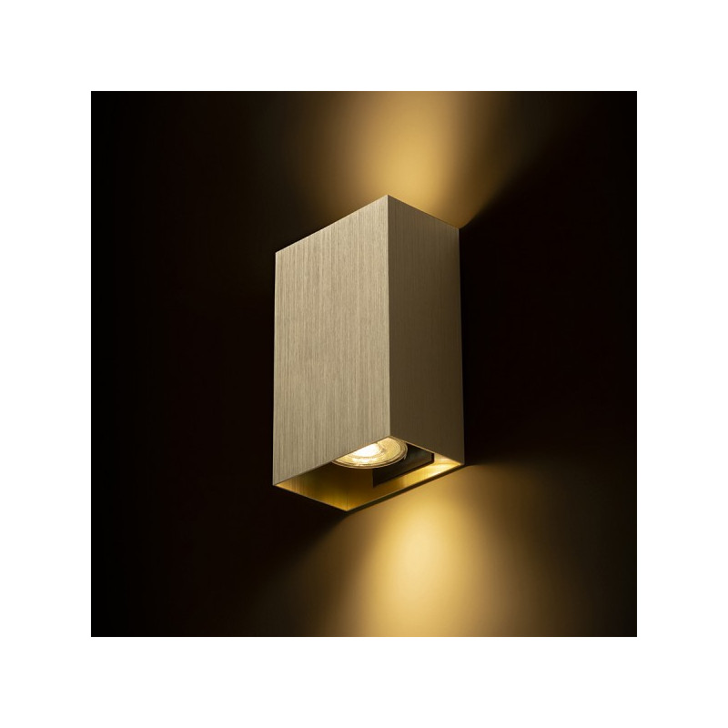 RENDL CAPRI RC nástenná  česaná mosadz 230V LED GU10 2x9W R14417