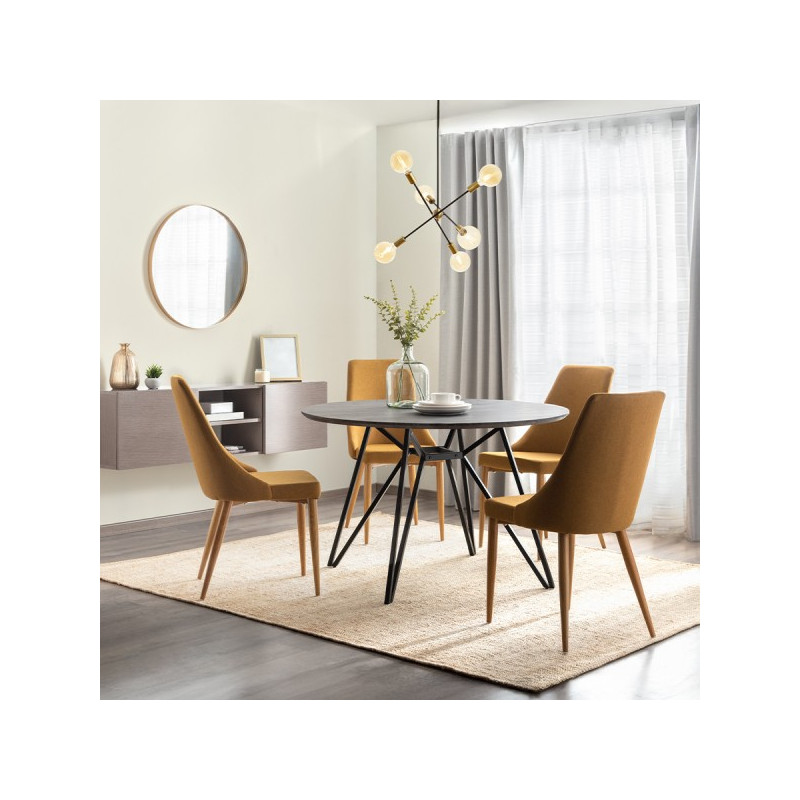 RENDL ARTEMIA 6 na tyči čierna česaná mosadz 230V LED E27 6x15W R14398