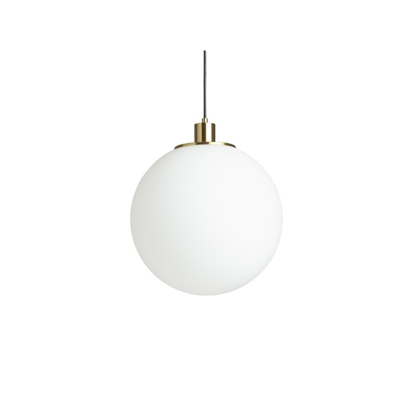 RENDL BOULDER 30 závesná opálové sklo/česaná mosadz 230V LED E27 15W R14394