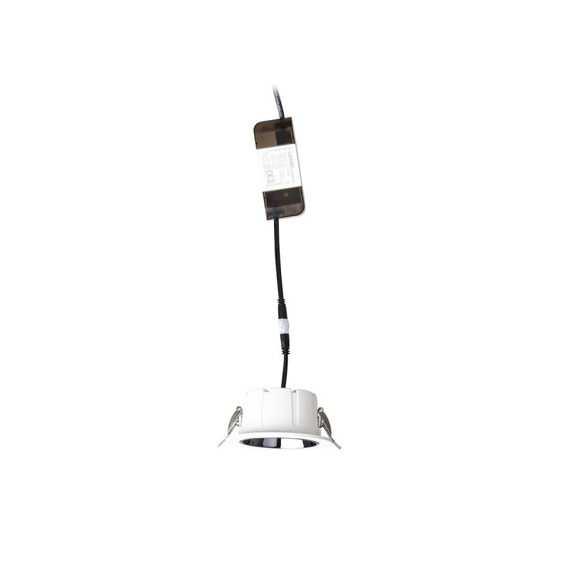 RENDL ANSEL zápustná biela čierny chróm 230V LED 12W 60°  3000K R14238