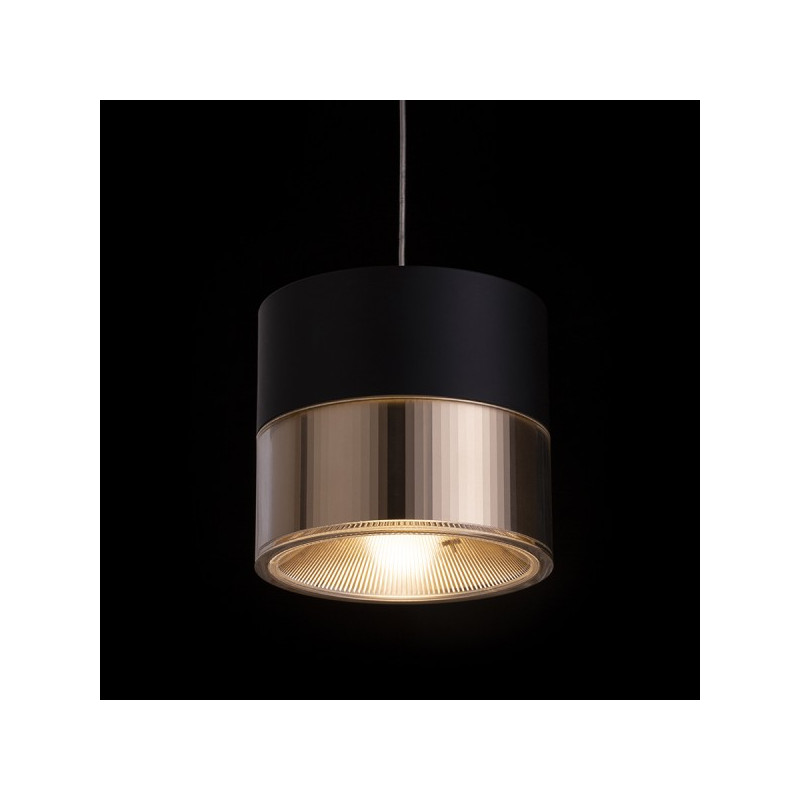 RENDL JUNIPER závesná sťahovateľná čierna/zlatá  230V LED 15W 36°  3000K R14219