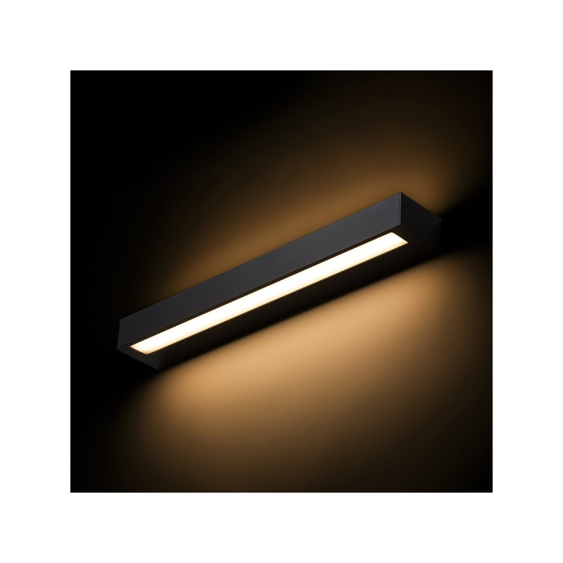 RENDL ASTER 50 nástenná čierna mliečny akrylát 230V LED 2x10W IP65 3000K R14199