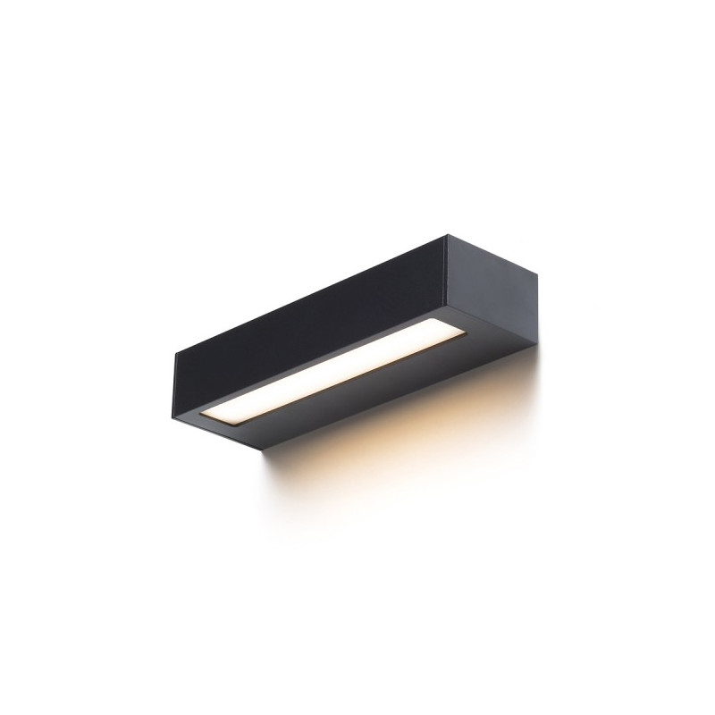 RENDL ASTER 25 nástenná čierna mliečny akrylát 230V LED 2x6W IP65 3000K R14198