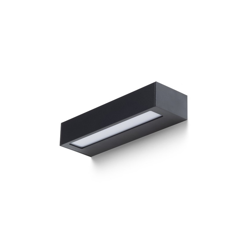 RENDL ASTER 25 nástenná čierna mliečny akrylát 230V LED 2x6W IP65 3000K R14198