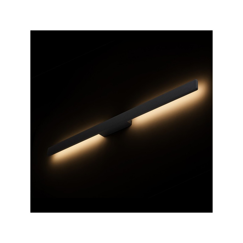 RENDL BONAAREA 104 nástenná čierna satinovaný akrylát 230V LED 18W 120° IP54 3000K R14192