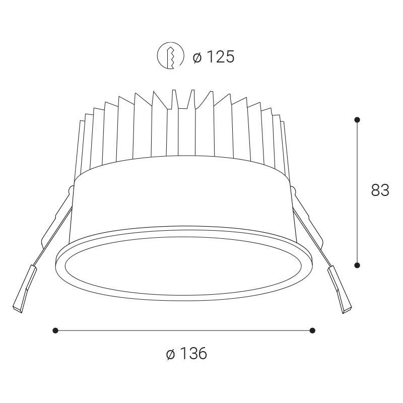 LED2 VIGO M, W DALI/PUSH DIM 29W 3000K 2095231D