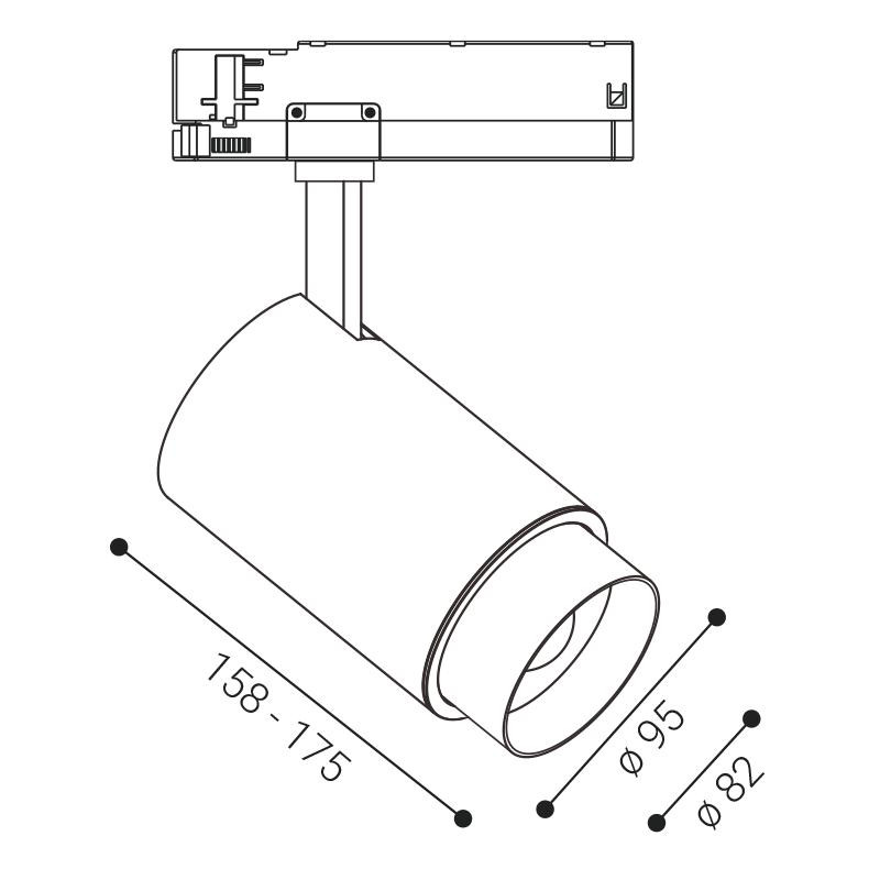 LED2 LEON, W DALI/PUSH DIM 35W 4000K 6095341D