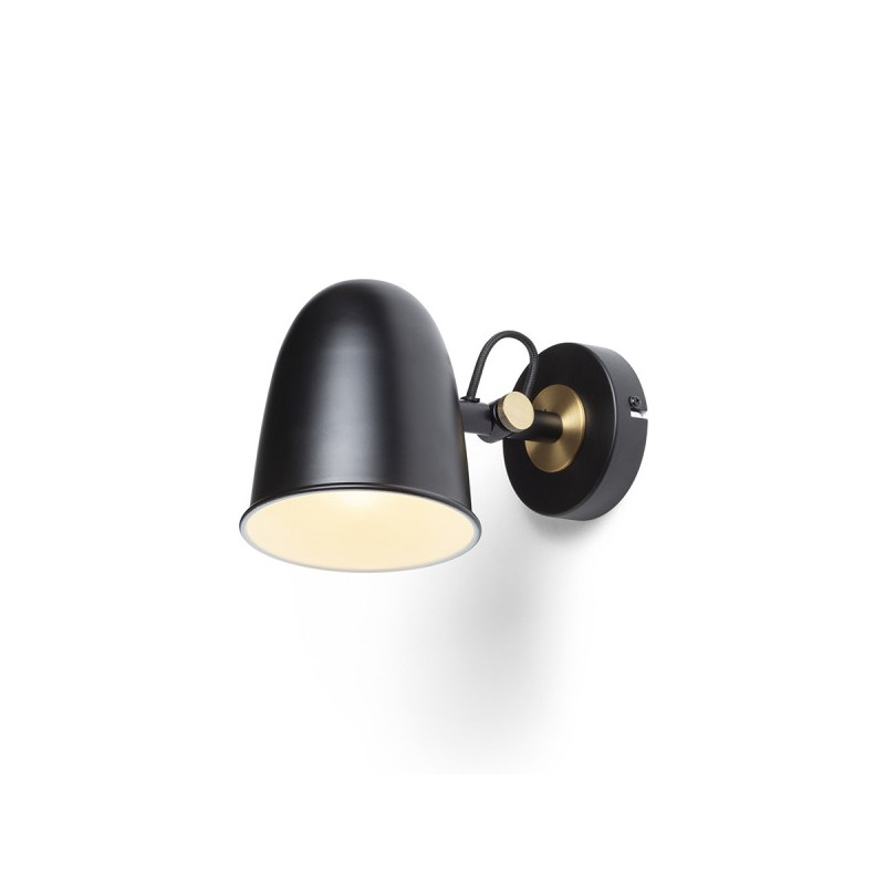 RENDL DANNY nástenná čierna mosadz 230V LED E14 5W R14186