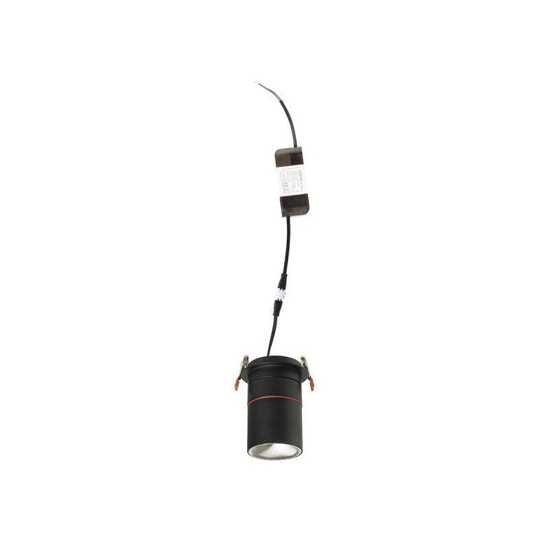 RENDL AUGUSTA zápustná čierna chróm 230V LED 12W 36°  3000K R14240
