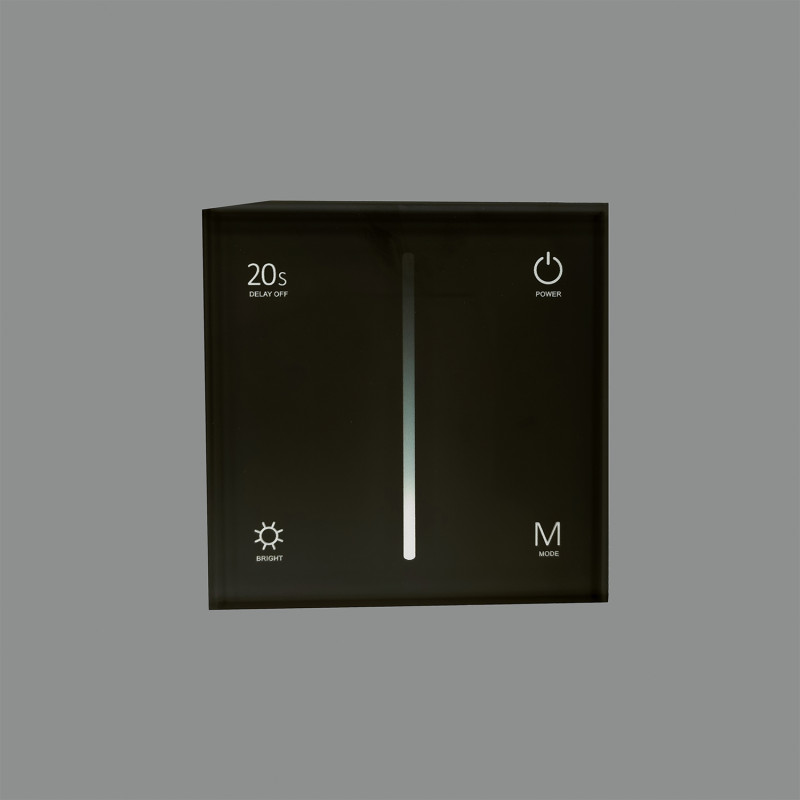BLACK AC TRIAC TOUCH GLASS PANEL DIMMER , MODEL S1-T , 2.4GHz
